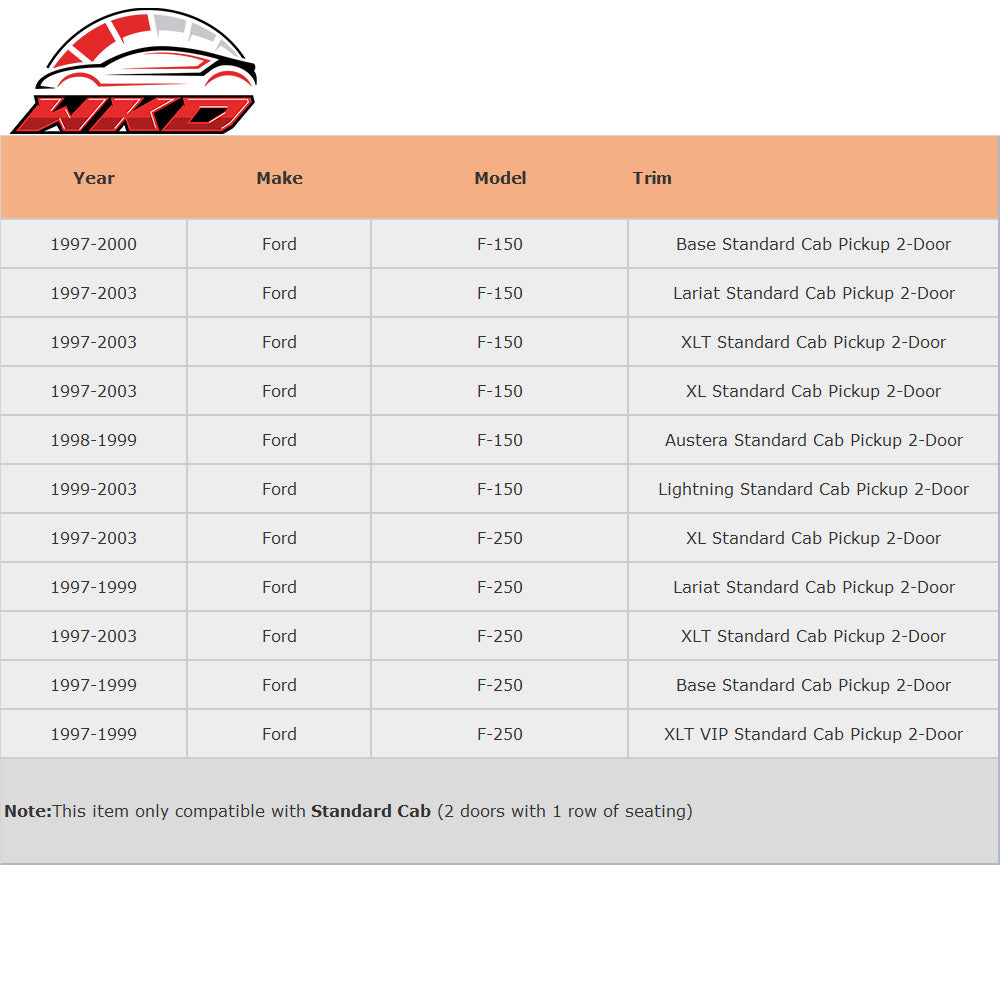 Fits 97-03 Ford F150/97-99 F250 Standard Cab Window Visors Vent Rain Sun Guard