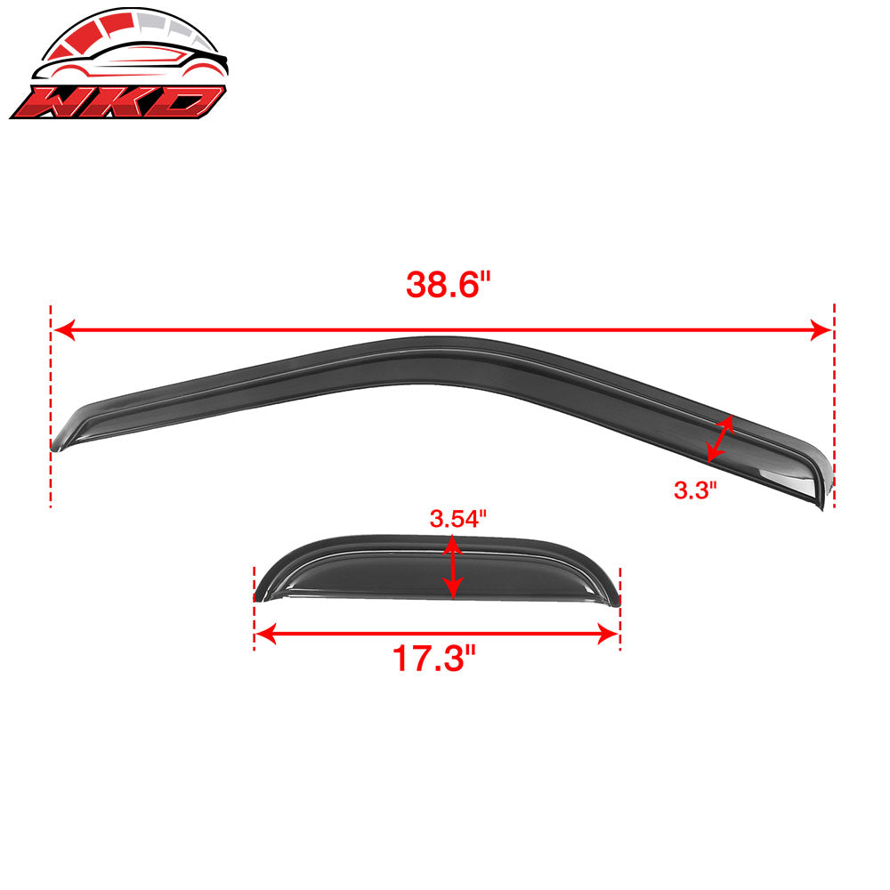 Fits 99-16 Ford F-250 F-350 Super Duty Extended Cab 4PCS Window Visors Sun Shade