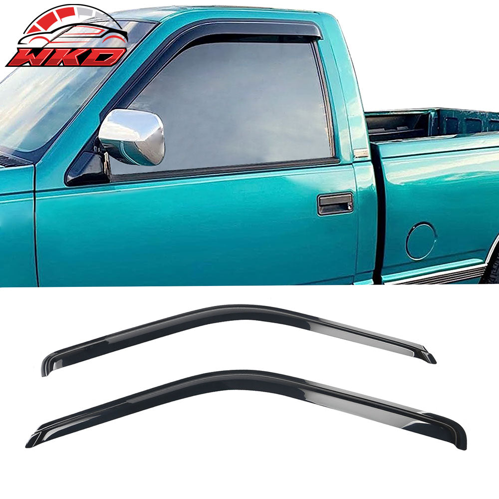 Fits 88-98 Chevy GMC C1500 K1500 95-99 Tahoe 92-99 Yukon Window Visors 2PC Set