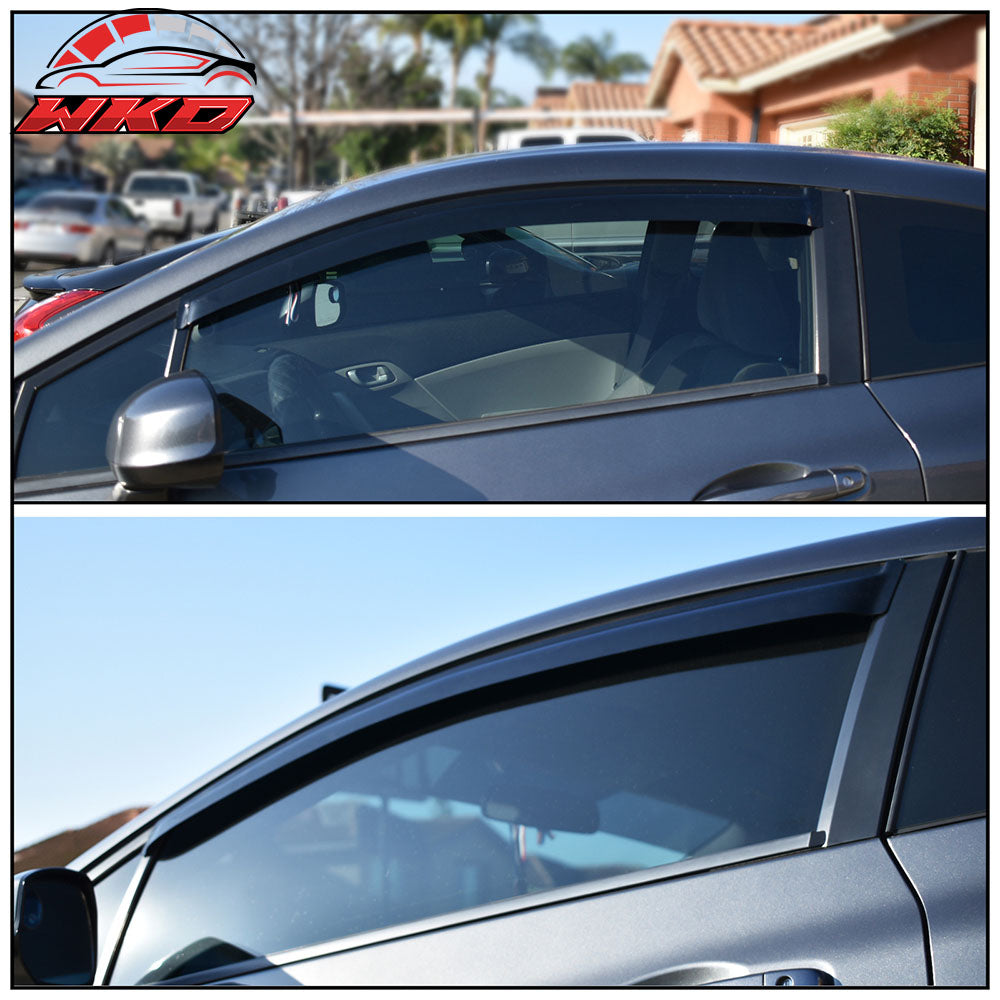 Fits 12-15 Honda Civic Coupe Window Visors Acrylic Sun Guard Rain Deflector 2PC