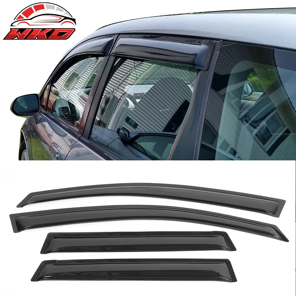 Fits 07-08 Honda Fit GE Acrylic Window Visors 4Pc Set