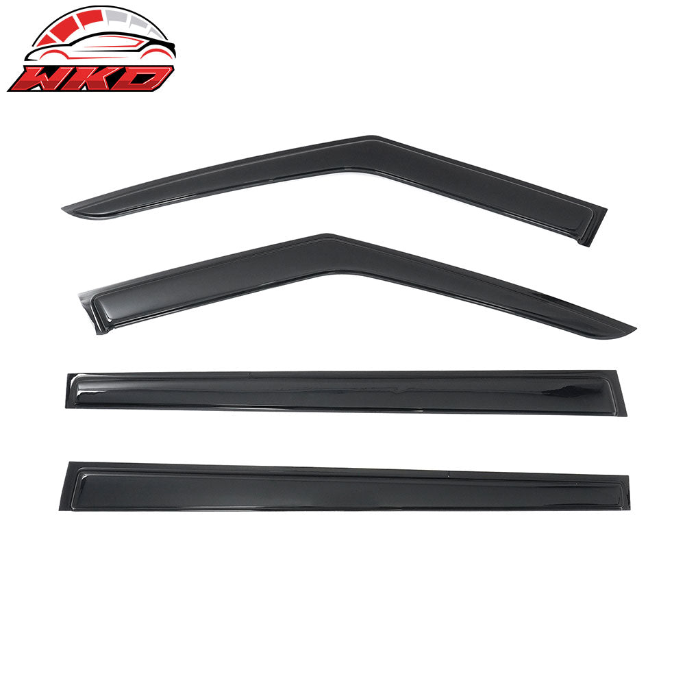 Fits 24-26 Hyundai Santa Fe Window Visors Vent Rain Sun Guard Deflectors Tape-On