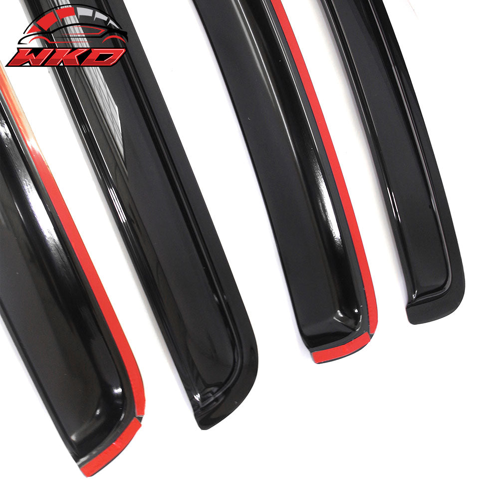 Fits 99-04 Jeep Grand Cherokee 4PC Acrylic Window Visors Rain Guard Vent Tape-On