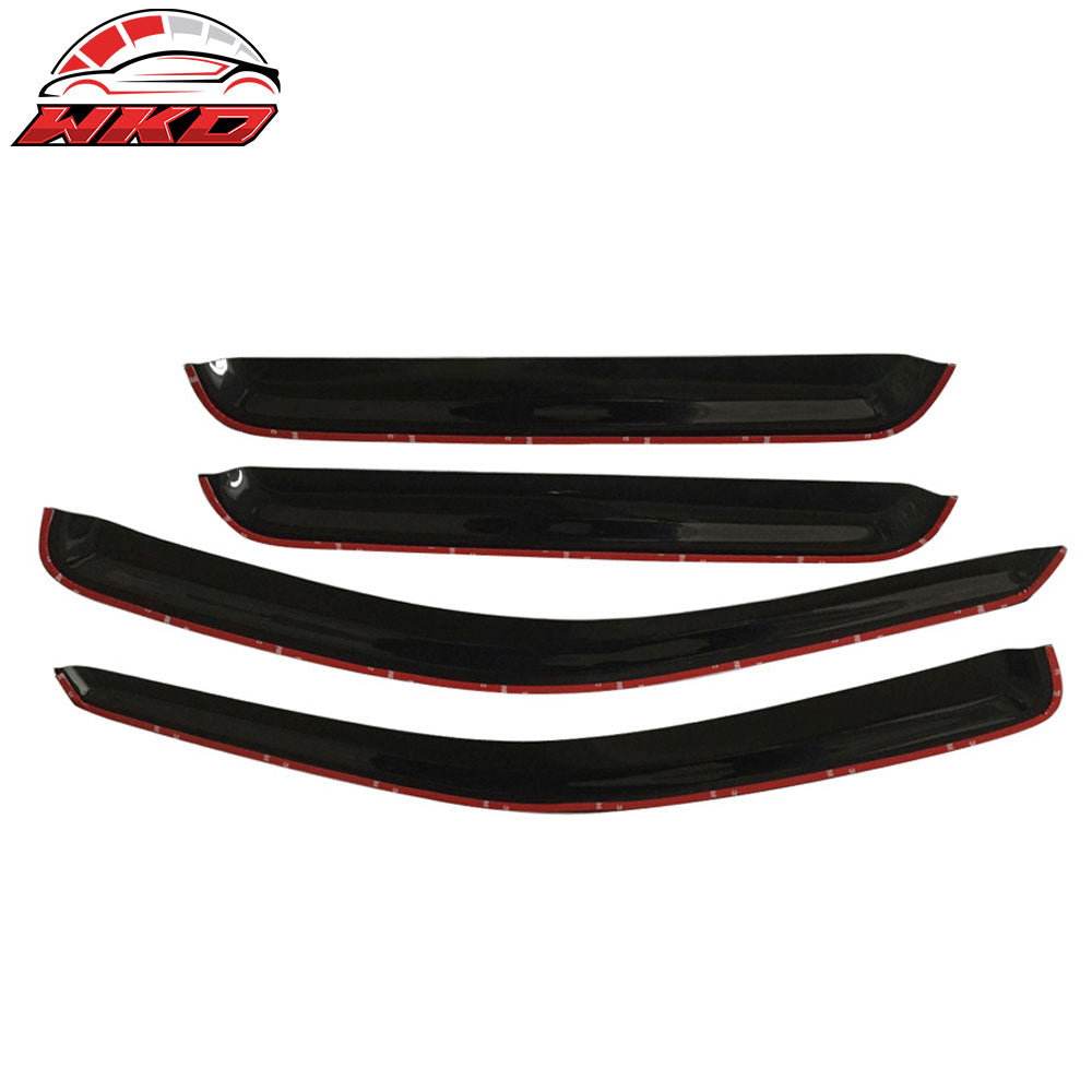 Fits 99-04 Jeep Grand Cherokee 4PC Acrylic Window Visors Rain Guard Vent Tape-On