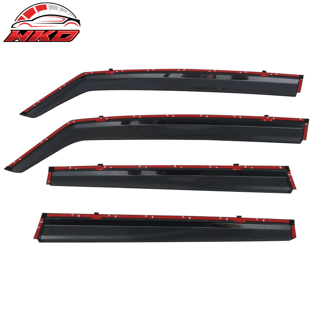 Fits 15-23 Jeep Renegade Polycarbonate Window Visors w/ Chrome Trim 4Pc Set