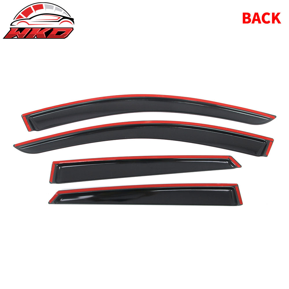 Fits 21-25 Kia K5 Tape on Window Visors Vent Rain Sun Wind Guards Deflectors