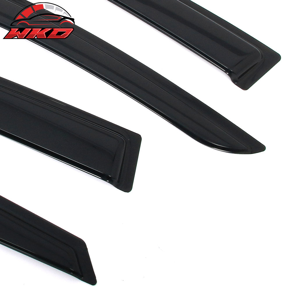 Fits 21-25 Kia K5 Tape on Window Visors Vent Rain Sun Wind Guards Deflectors