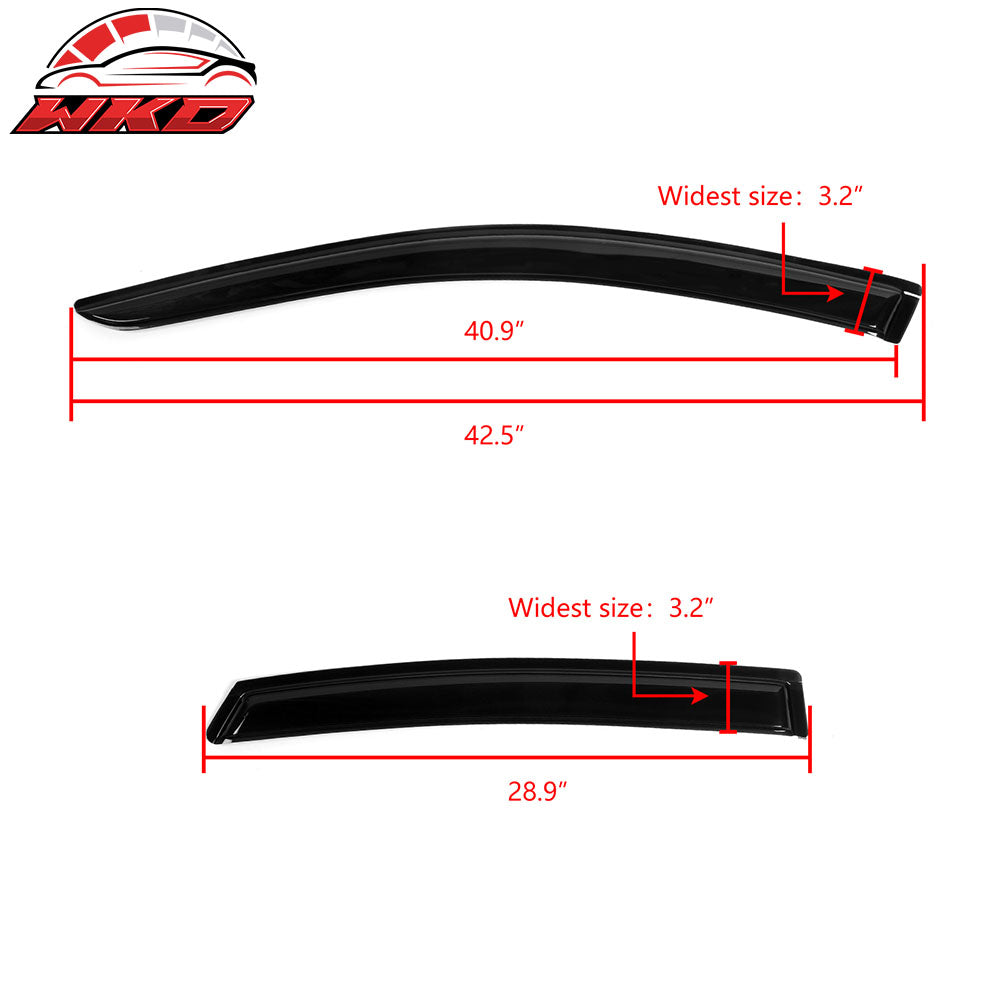 Fits 13-18 Nissan Altima 4Dr Acrylic Side Window Vent Visor Rain Deflector Guard