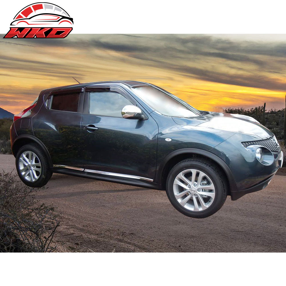 Fits 11-17 Nissan Juke Acrylic Tape-On 4PCS Window Visors Vent Rain Sun Guard