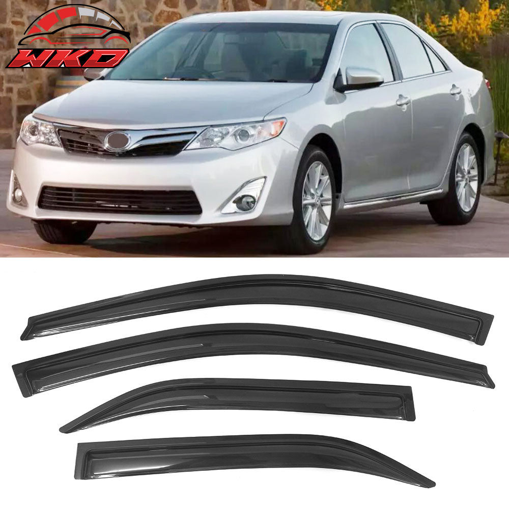 Fits 12-14 Toyota Camry Window Visors Acrylic Sun Guard Rain Deflector 4PC Set