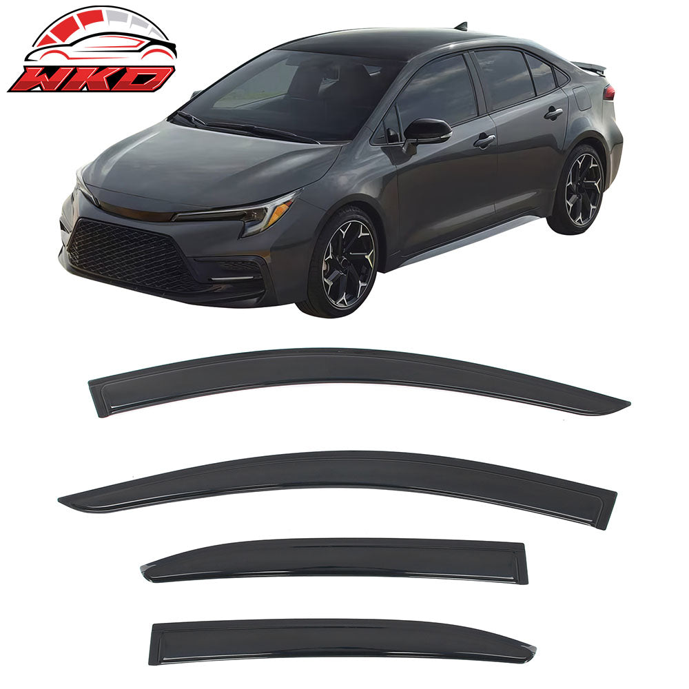 2020-25 Toyota Corolla Sedan Window Visors Vent Rain Guard Deflectors Tape-On | Wholesale