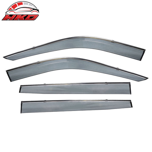 2020-26 Toyota Highlander Slim PC Injection Window Visors w/ Chrome Trim 4PCS | Wholesale