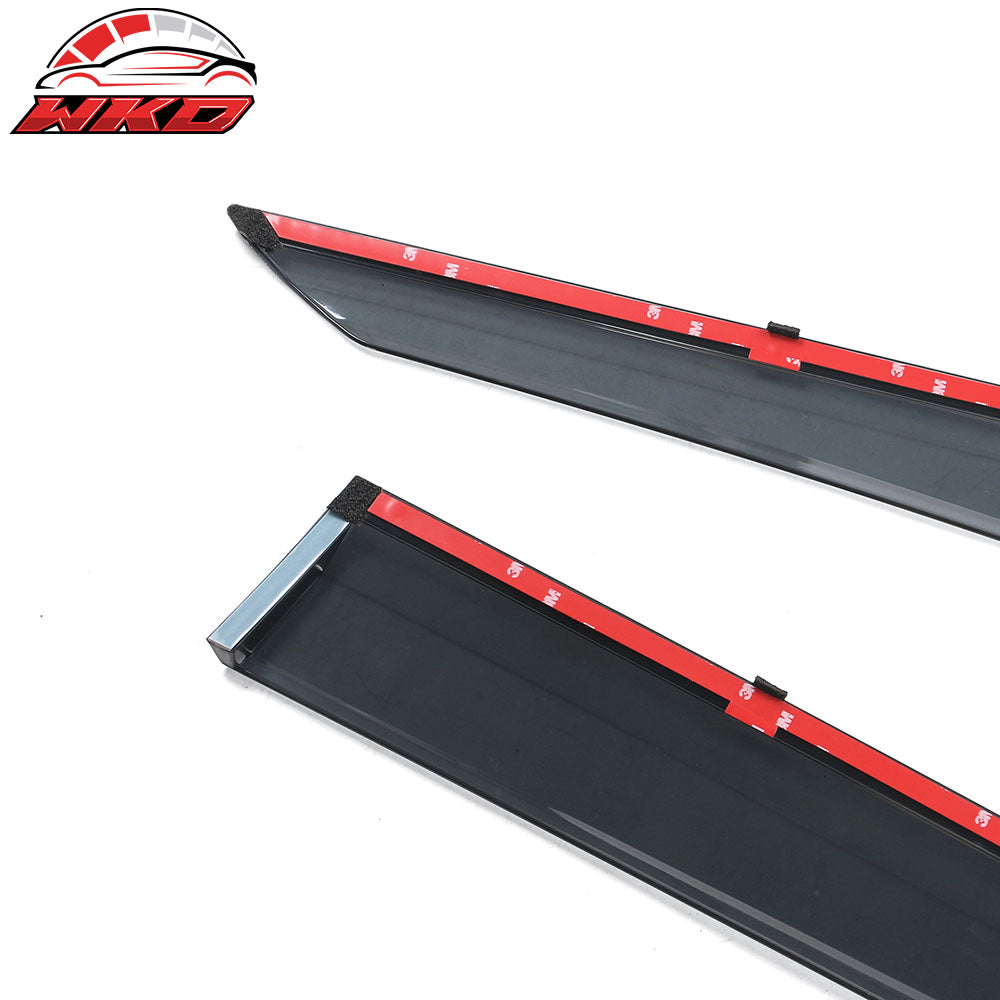 Fits 20-25 Toyota Highlander Slim PC Injection Window Visors w/ Chrome Trim 4PCS