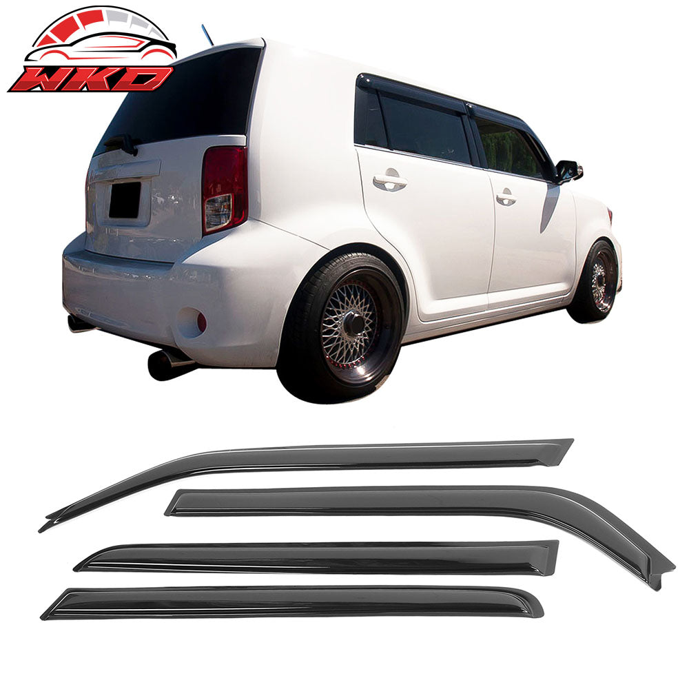 Fits 08-15 Scion xB Acrylic Window Visors Side Vent Sun Rain Guard Deflector