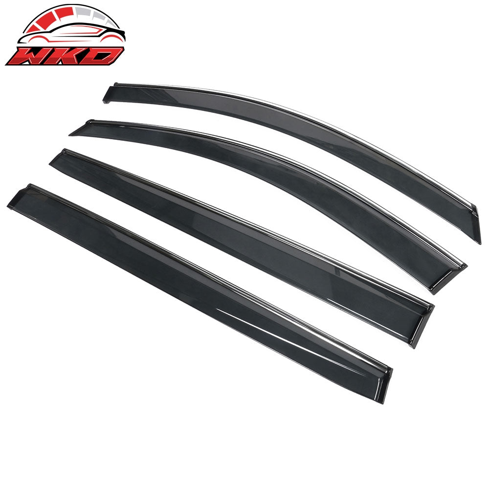 2021-26 Toyota Sienna OE Style Window Visors Sun Rain Guards W/Chrome Trim PC | Wholesale