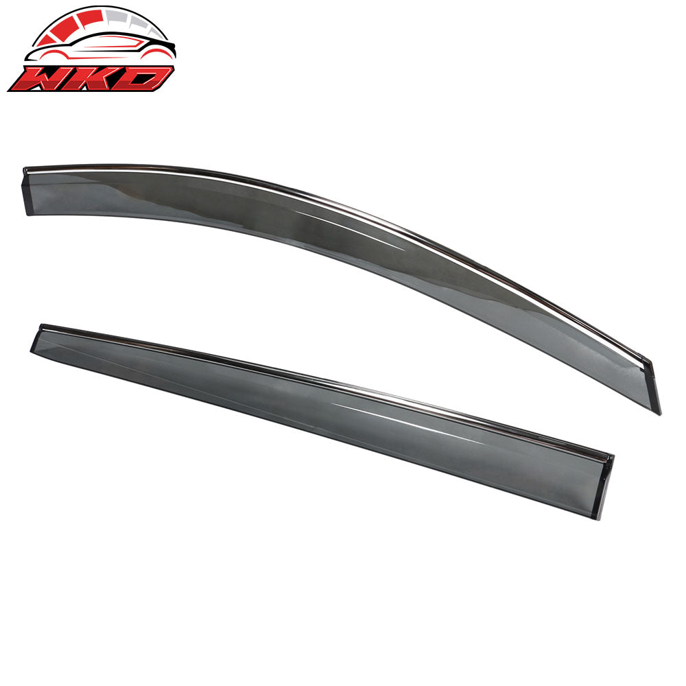 Fits 21-25 Toyota Sienna OE Style Window Visors Sun Rain Guards W/Chrome Trim PC