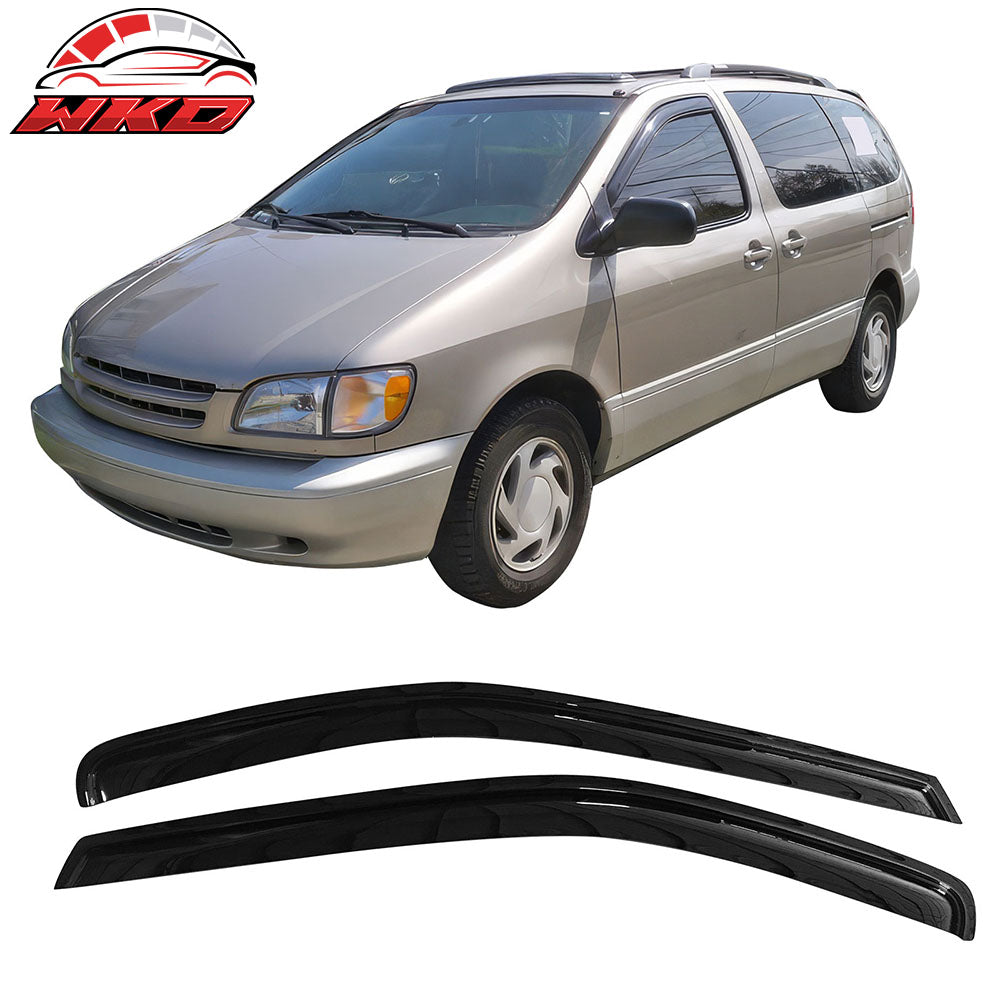 Fits 98-03 Toyota Sienna Acrylic Window Visors Sun Guard Rain Deflector 2Pc Set