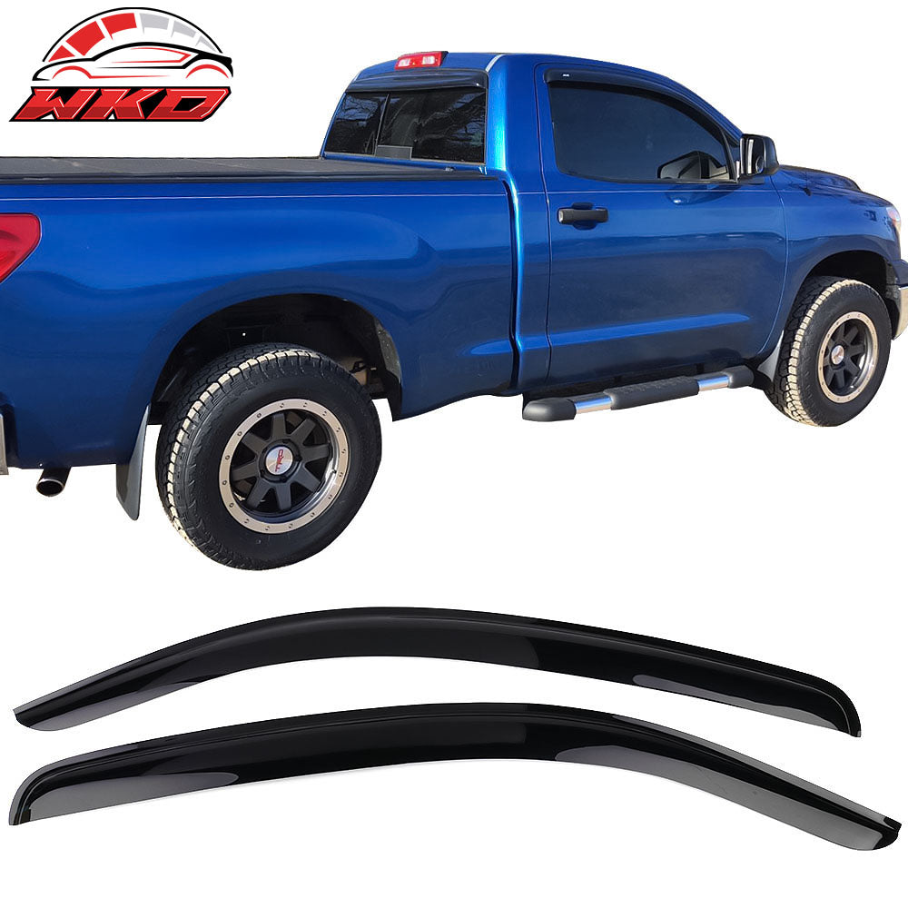 Fits 07-17 Toyota Tundra Standard Cab Acrylic Window Visors 2Pc Set