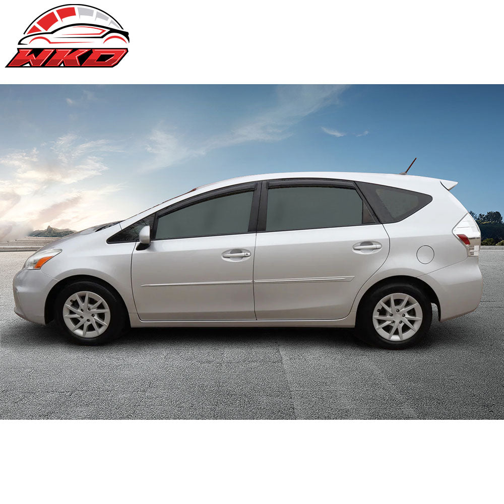 Fits 12-18 Toyota Prius V 4PCS Window Visors Air Deflector Rain Guard Tape-On
