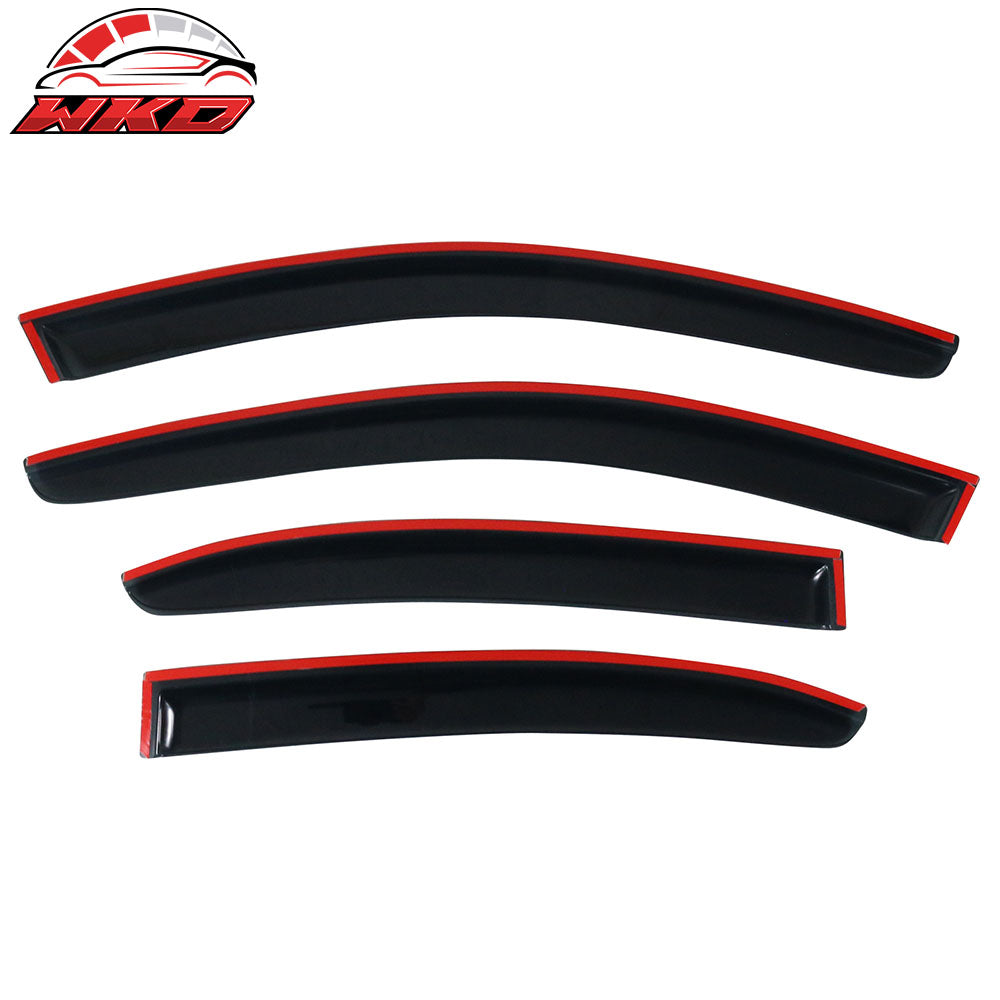 Fits 11-18 Volkswagen Jetta A6 Sedan Tape On 4PCS Window Visors Vent Rain Guard