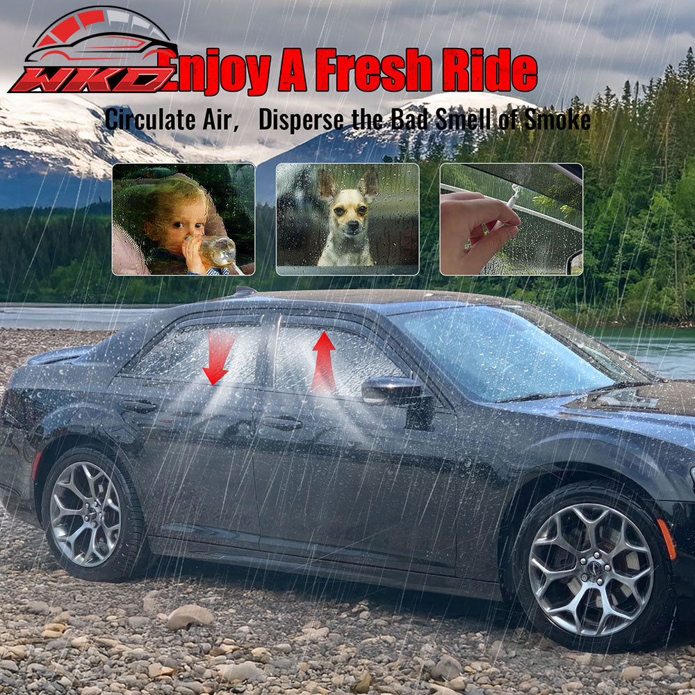 Fits 11-23 Chrysler 300 Window Visors Acrylic In-Channel Rain Wind Shade 4PC Set