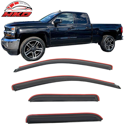 2014-19 Silverado Sierra 1500 & LD 2500 Extended Cab Window Visors In-Channel | Wholesale
