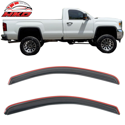 2014-19 Silverado Sierra 1500 2500 HD Standard Cab Window Visors In-Channel | Wholesale