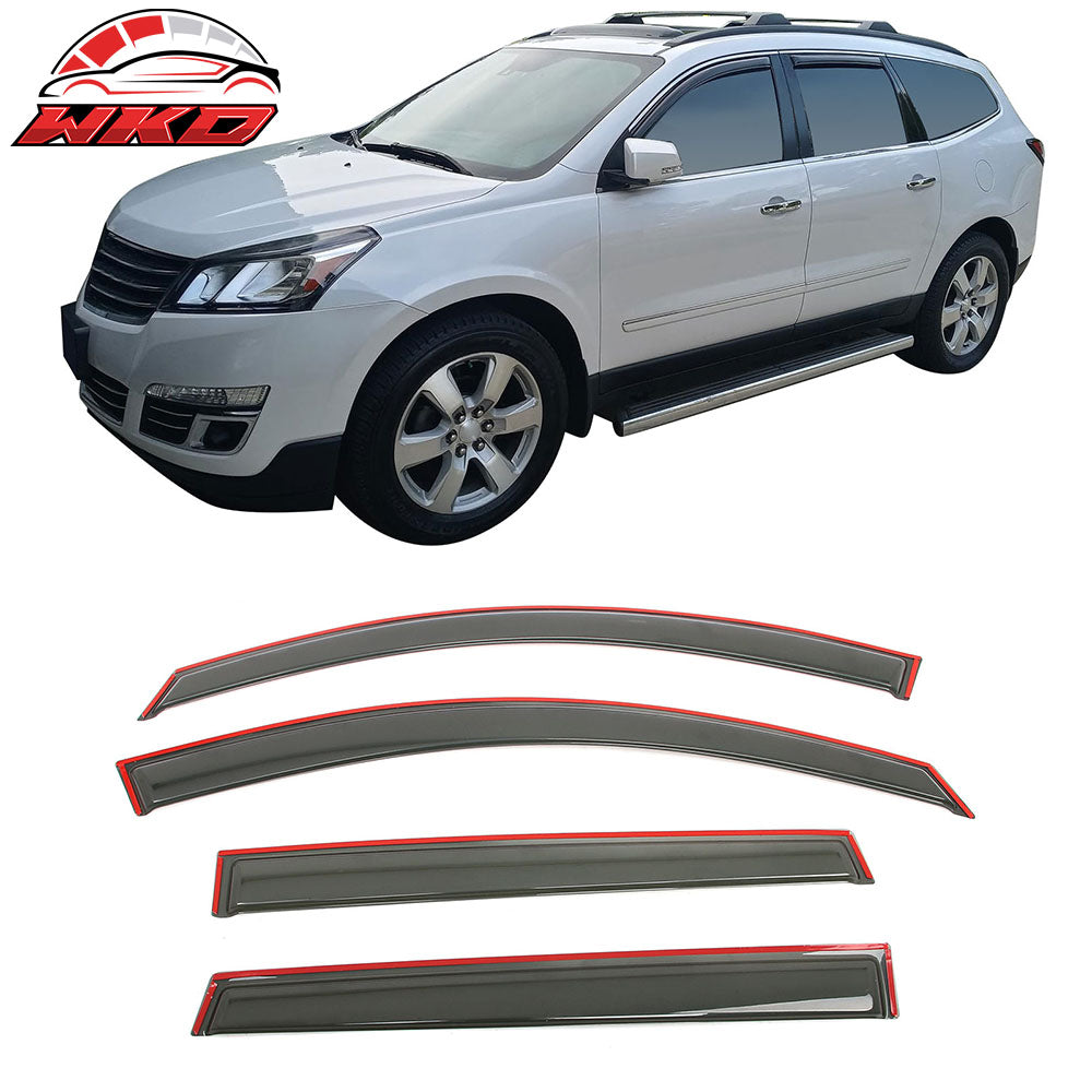 2009-17 Chevrolet Traverse Window Visors Vent Sun Guards Deflector In-Channel | Wholesale