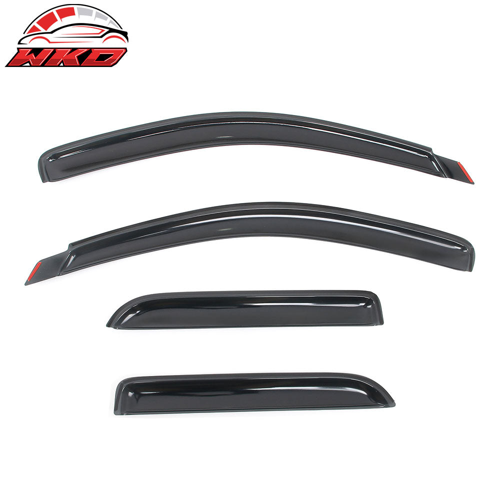 Fits 02-09 Dodge Ram 1500 2500 3500 Quad Cab Window Visors Deflectors In Channel