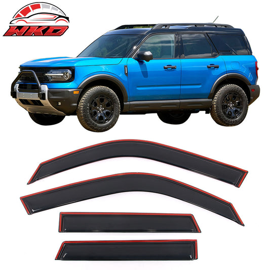 2021-25 Ford Bronco Sport Window Visors Acrylic In-Channel Wind Shade 4PC Set | Wholesale