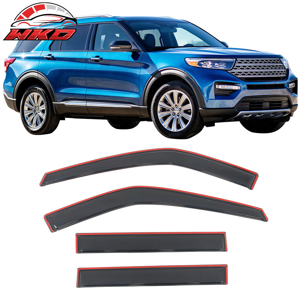 Wholesale 20-25 Ford Explorer 4PCS In-channel Window Visors Rain Sun Vent Shade Set
