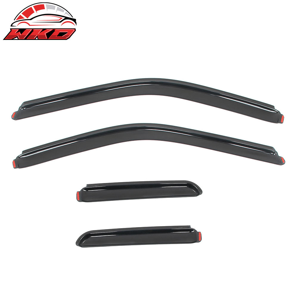 Fits 15-25 Ford F150 17-25 F250 F350 F450 Extended Cab Window Visors In-Channel