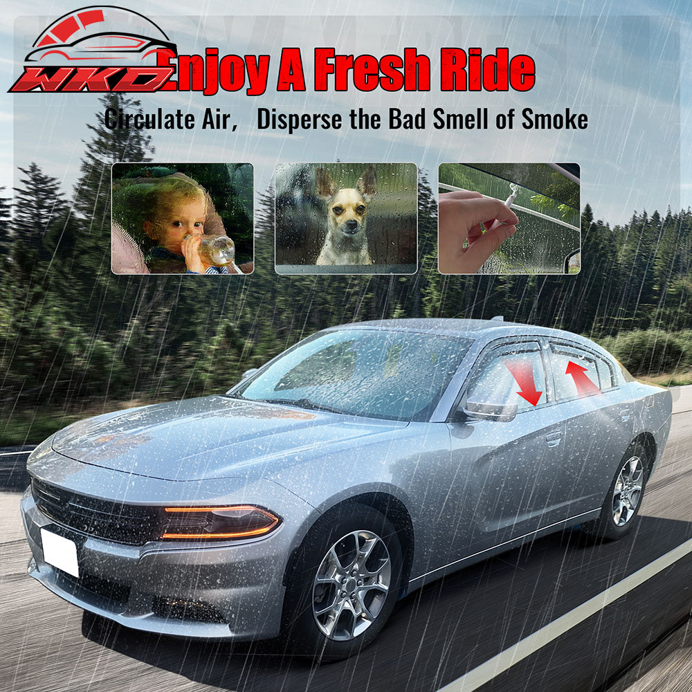 Fits 17-22 Honda CR-V Window Visors In Channel Deflectors Rain Vent Guard 4PCS