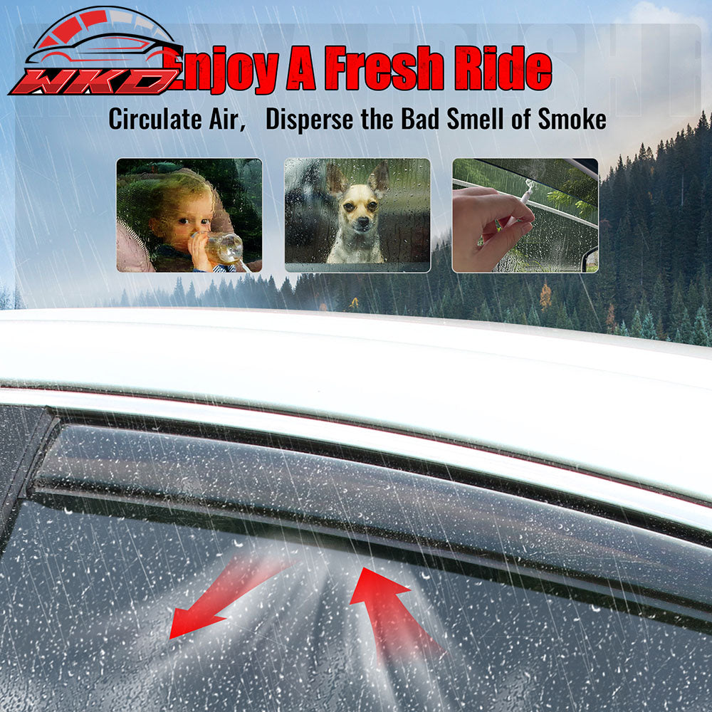 Fits 99-04 Honda Odyssey In Channel Window Visors Sun Rain Vent Sun Deflectors