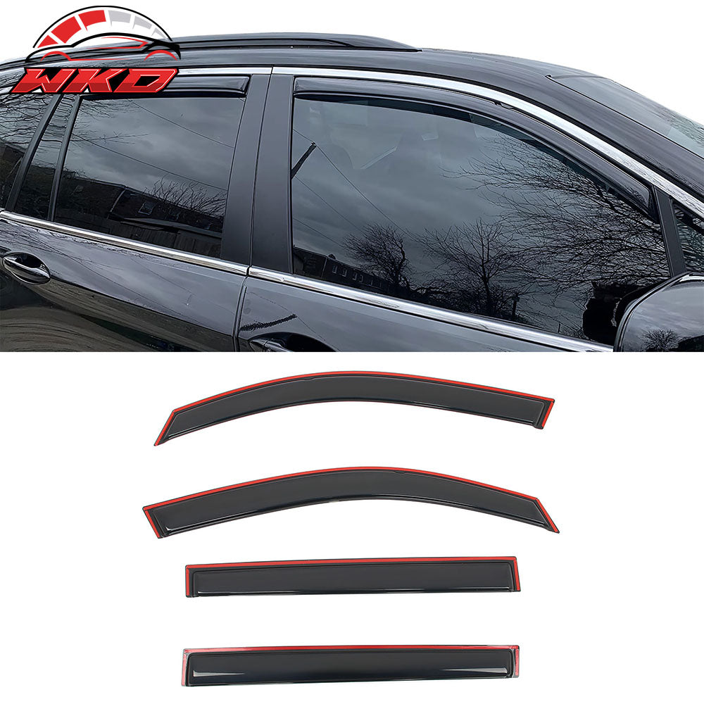 2016-22 Honda Pilot 4PCS Side Window Visors Acrylic Deflectors - In-Channel | Wholesale
