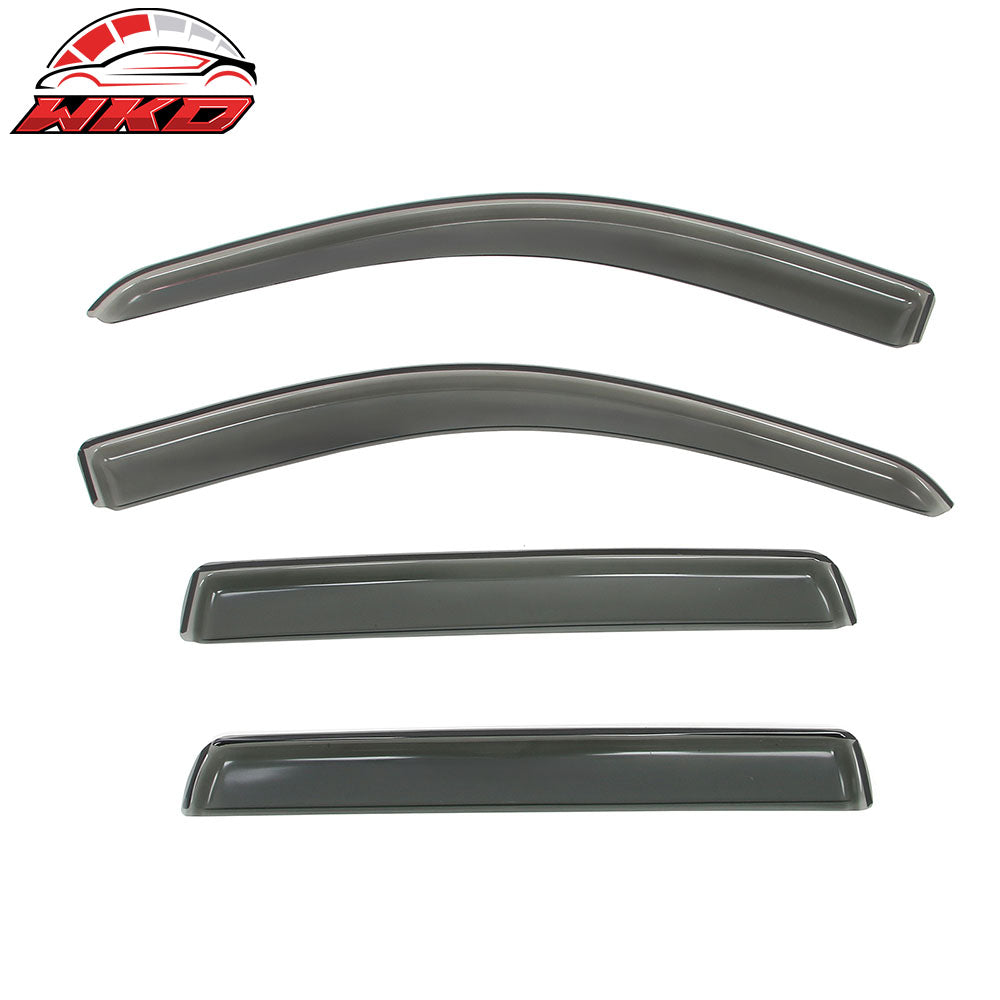 Fits 05-10 Jeep Grand Cherokee In Channel Window Visors Rain Shade Deflectors