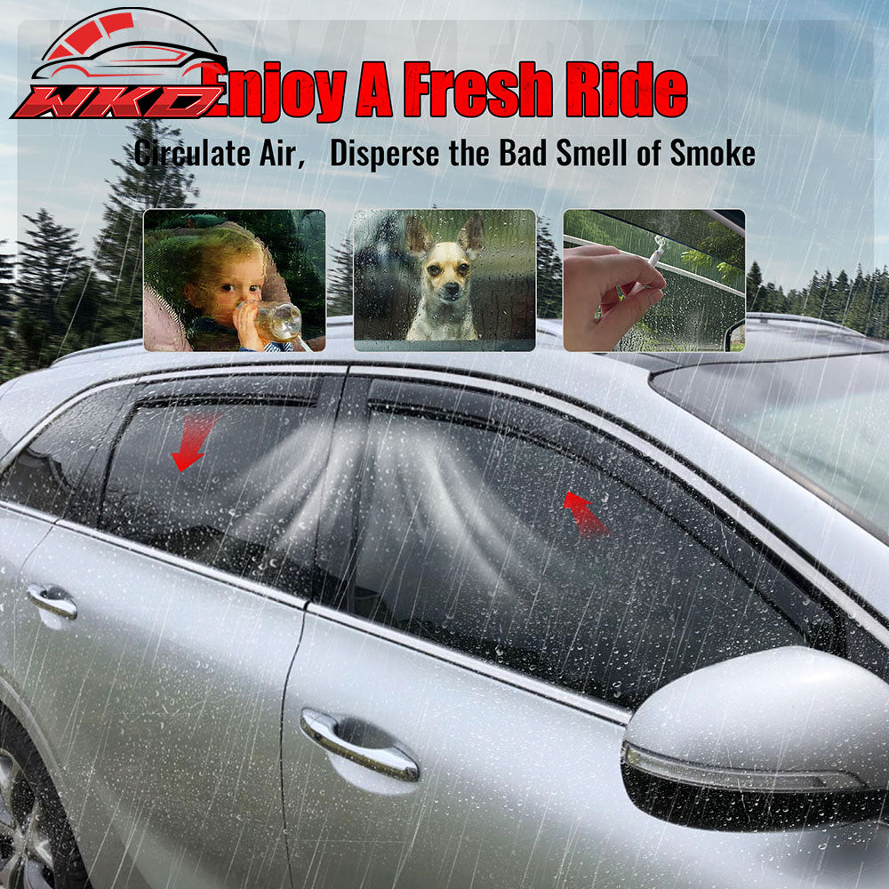 Fits 16-20 Kia Sorento In-channel Window Visor Acrylic Side Door Deflectors 4PC