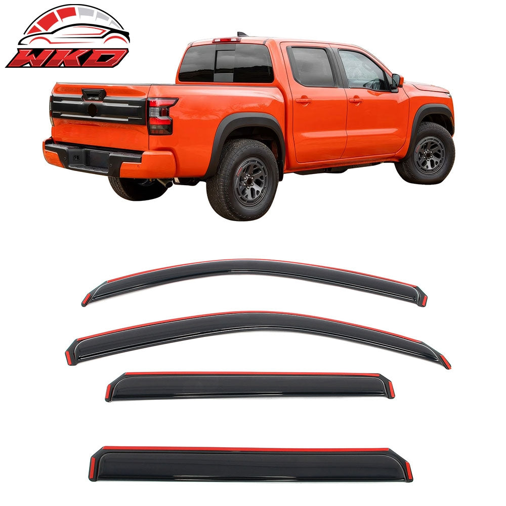 Wholesale 22-26 Nissan Frontier Crew Cab Window Visor In-Channel Deflector Rain Guard