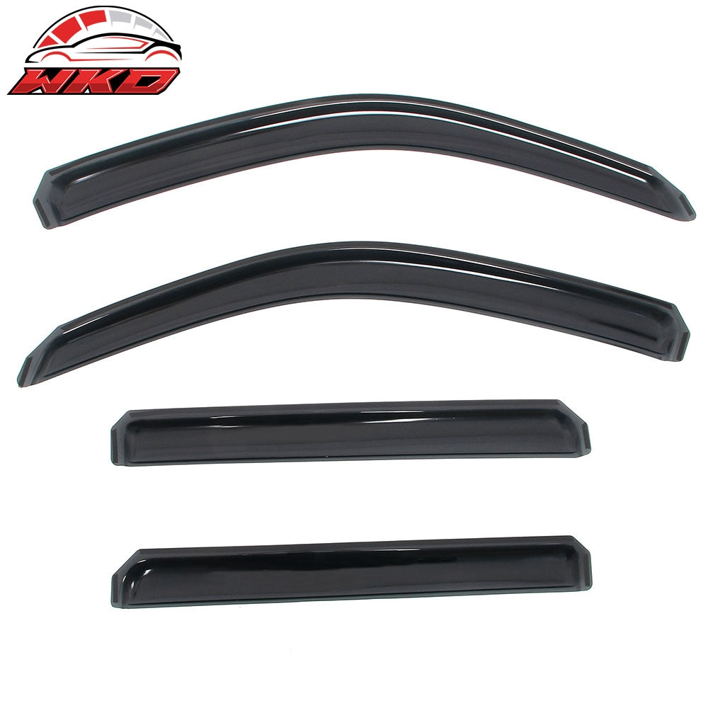 Fits 22-26 Nissan Frontier Crew Cab Window Visor In-Channel Deflector Rain Guard