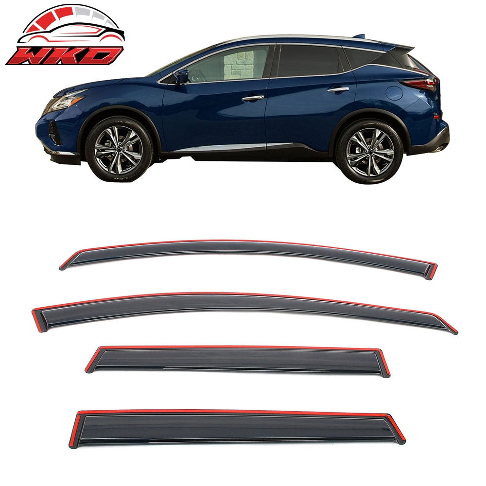 Wholesale 15-24 Nissan Murano 4PCS Side Window Visors Acrylic Deflectors - In-Channel