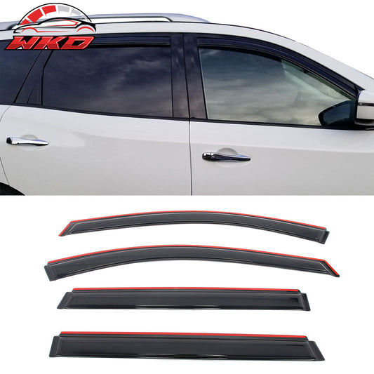 2013-20 Nissan Pathfinder 4PC Side Window Visor Acrylic Deflectors- In-Channel | Wholesale