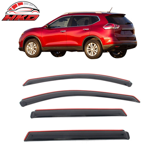 2014-20 Nissan Rogue Acrylic Window Visors In Channel Rain Sun Deflectors Set | Wholesale