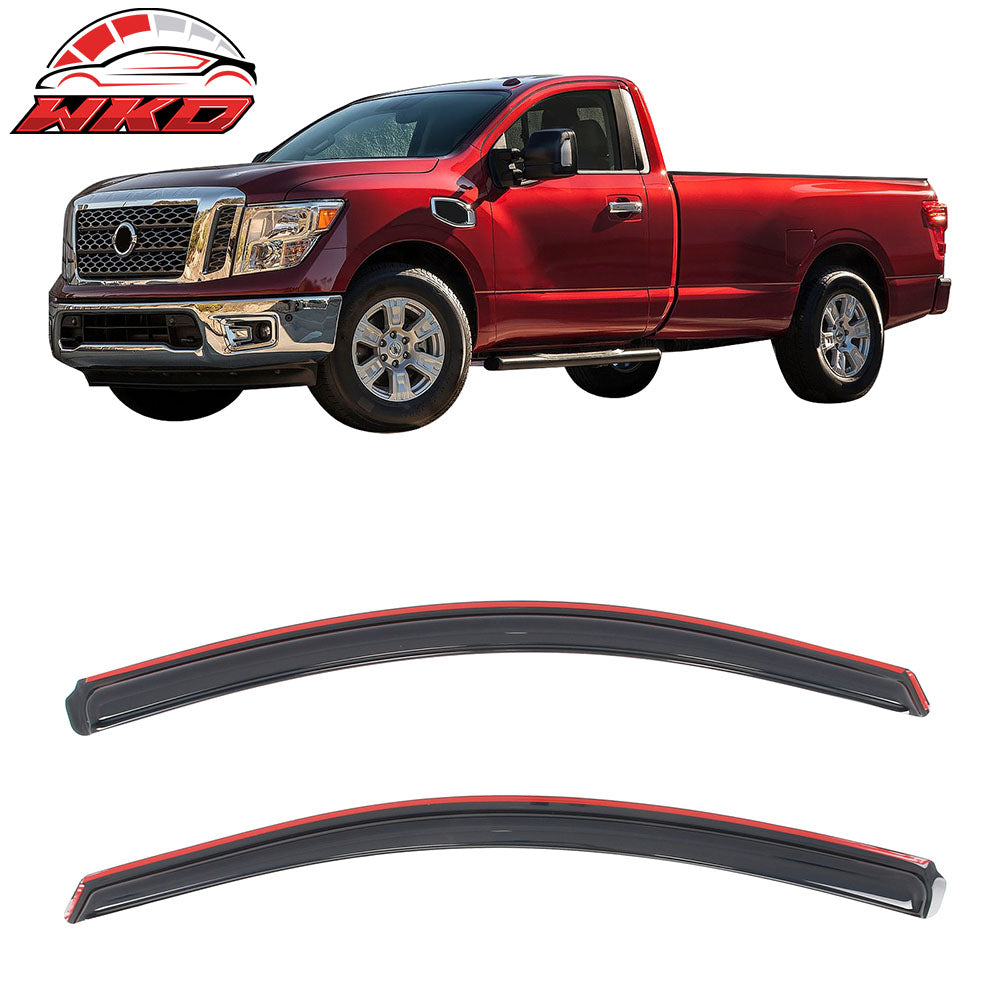 2017-19 Nissan Titan& Titan XD Standard/Extended Cab In-Channel Window Visors | Wholesale