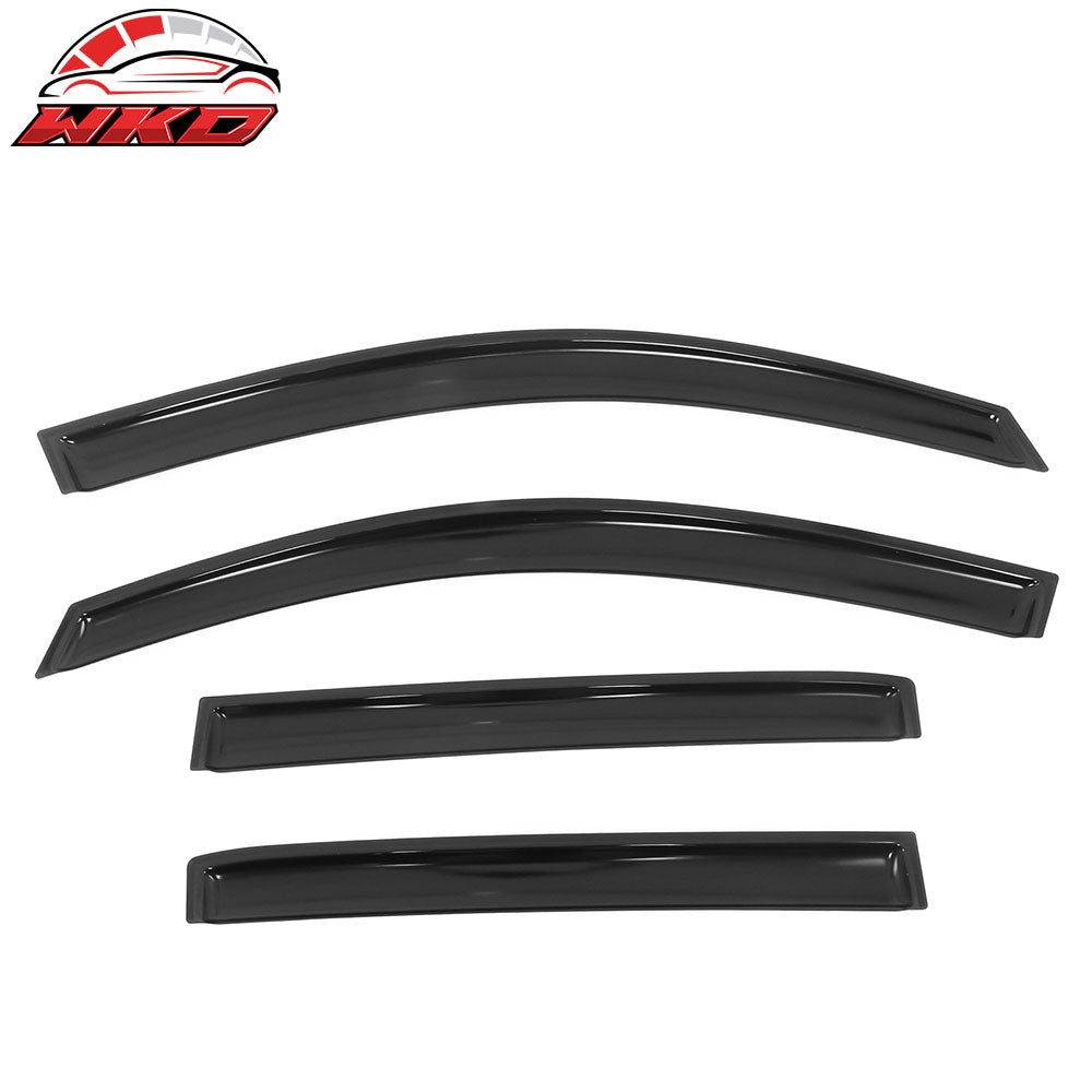 Fits 16-24 Nissan Titan XD& Titan Crew Cab In-Channel Window Deflectors Acrylic