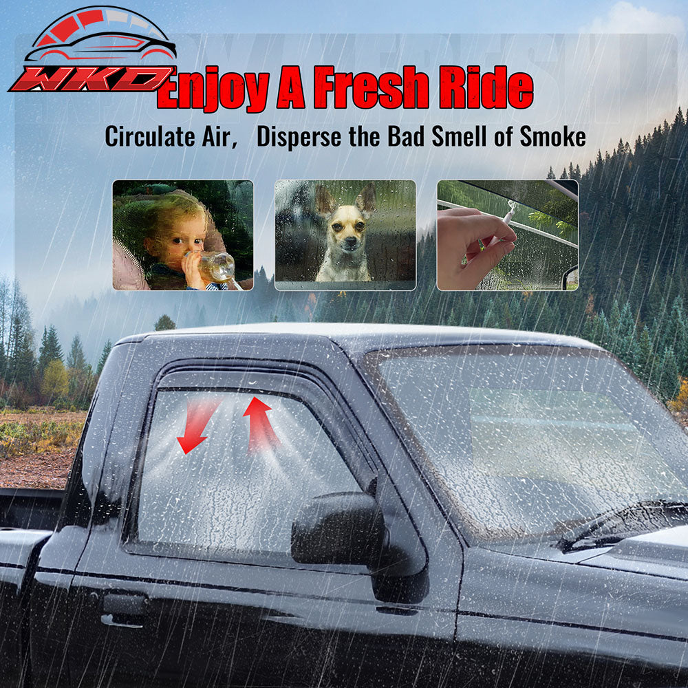 Fits 95-04 Toyota Tacoma Standard Cab In-Channel Window Visor Acrylic Rain Shade