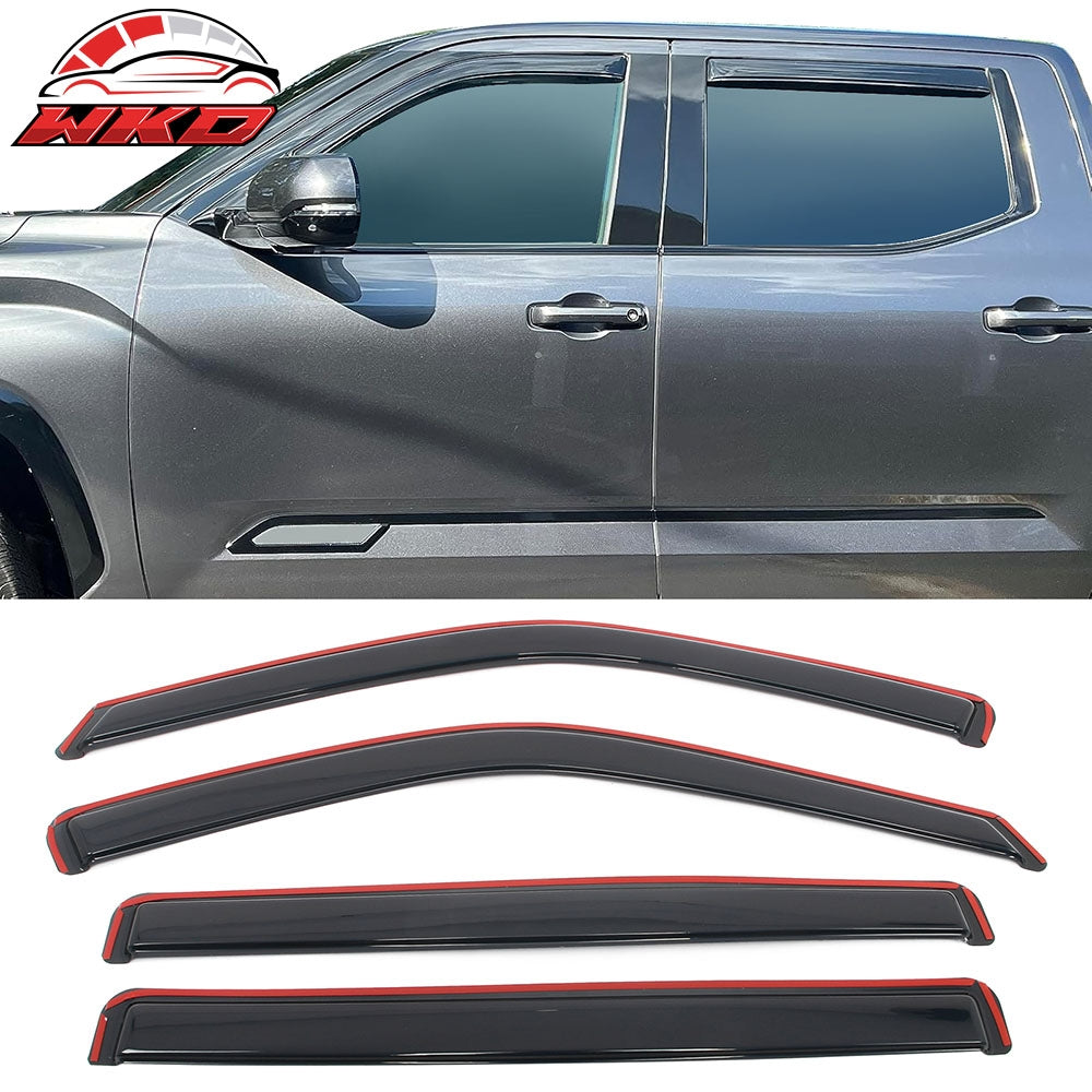 Wholesale 22-26 Toyota Tundra Crew Cab Acrylic Window Visors In-Channel Deflectors