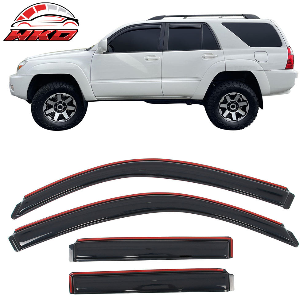 2003-09 Toyota 4Runner 4PCS In-Channel Window Visors Somke Acrylic Deflectors | Wholesale