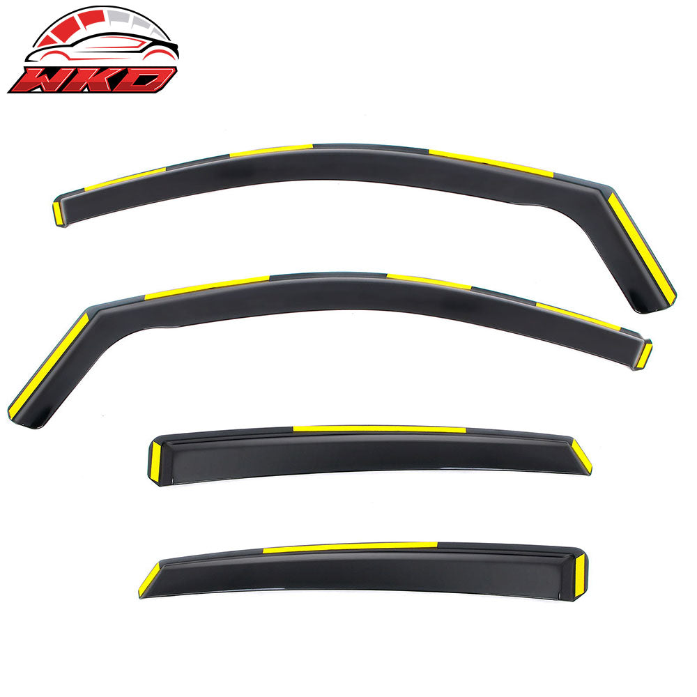 Fits 16-21 Honda Civic Sedan Window Visors Injection PC In-Channel Deflectors