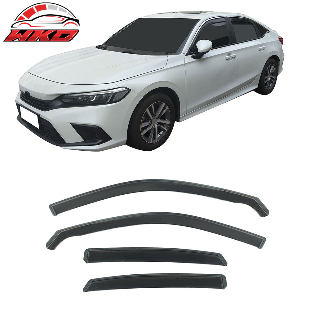 2022-26 Honda Civic Sedan Window Visors Injection PC In-Channel Deflectors | Wholesale