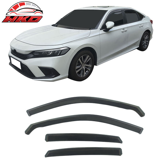 2022-26 Honda Civic Sedan Window Visors Injection PC In-Channel Deflectors | Wholesale